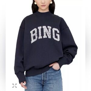 Anine Bing Women's Bradie Drop Shoulder Sweatshirt Sz M